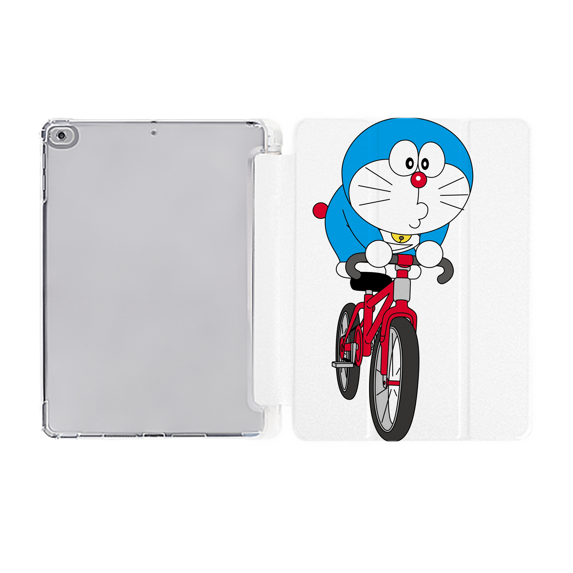 （画像用） ドラえもん Doraemon IPad ケース ペン収納付き 三つ折りスタンド PUレザー×シリコン 対応機種9.5/10.5/10.9インチ
